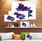 Designart - Deep Purple Orchid Flowers on White - Flowers Canvas Wall Artwork